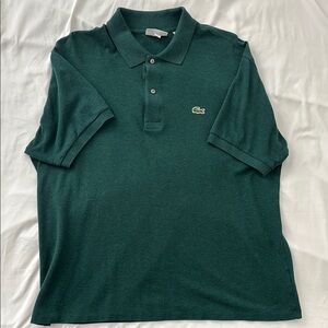 Lacoste Green Polo Shirt Classic Cotton Piqué Size 6 XL